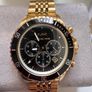 Michael Kors Bayville Chronograph Black Dial Gold Steel Strap Watch For Men - MK8726 Image 3
