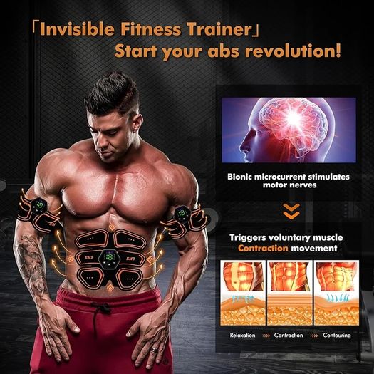 EMS Muscle Stimulator, ABS Trainer Muscle Stimulator, 6 Modes & 19 Intensities, Tactical X Abs Stimulator Full Body Ab/Arm/Hip Trainer for Men Women