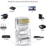 50x New RJ45 Cat5e LAN Cable Crimp End Network Ethernet Internet Connector #875 Image 3