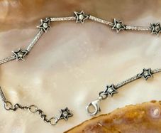 Pandora sterling silver star crystal bracelet