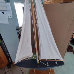 Large Wooden Sailboat 52 cm. tall.