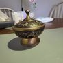 Brass bowl with lid from AED. Image 2
