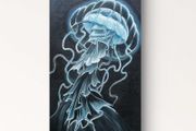 Original oil painting on wood panel