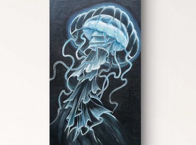 Original oil painting on wood panel