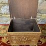 Embossed Brass Coal Box  or Log Bin Image 5