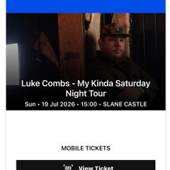 Luke Combs - tickets x2 for Sunday