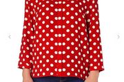Phase eight red and white polka dot blouse with Peter Pan collar size 12