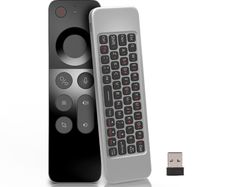 W3 Wireless Air Mouse Remote With Voice Controls and Mini Keyboard