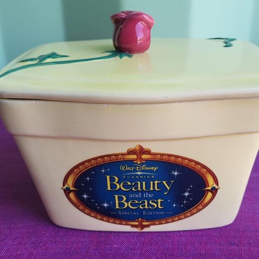 Collectable Disney Clover Butter Dish Beauty & the Beast