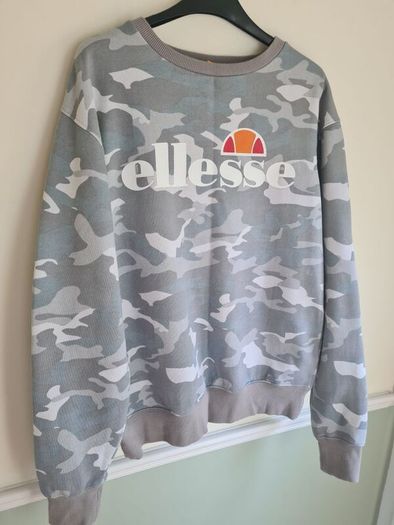 womens ELLESEE camouflage sweatshirt grey camo sweater top Size UK 12 EU 40