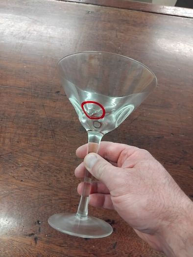 4 Delpihi Martini Glasses