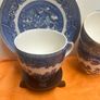60s Arklow Pottery Willow Pattern cups and saucers x7 Image 5