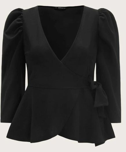 Plus Size (22) Shein Tie Wrap Peplum Top. New