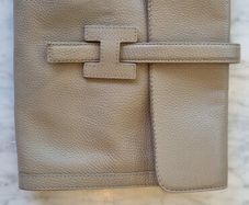 italian taupe leather bag