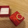 Gold plated wave gem ring Image 2