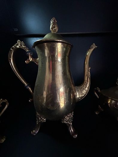 Antique Gold Plated Teapot Set
