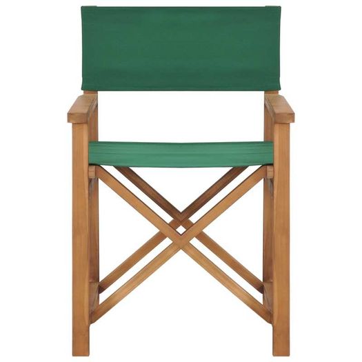 Directors Chair Solid Teak Wood Green