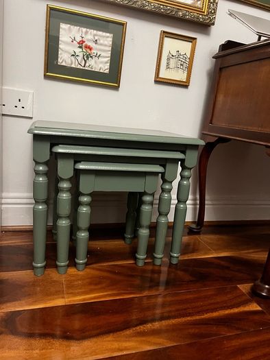 Vintage Nest of Tables GREEN