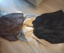 Trio Of Perfect Condition Rabbit Fur Coats,one Of A Kind,wont Be Found Again!