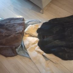 Trio Of Perfect Condition Rabbit Fur Coats,one Of A Kind,wont Be Found Again!