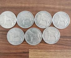 7 irish half crowns 1962 to 1967