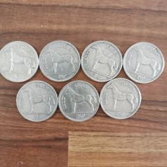 7 irish half crowns 1962 to 1967