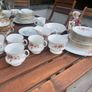 Vintage Regal Heritage Bone China Tea Set Pink Floral and Gold Rim Image 4