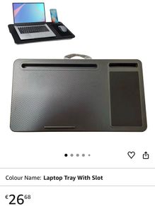 Large Padded Laptop Tray,Mouse & Phone Holder
