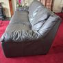 3 seater Black Brown Leather. Marks on back (but if against a wall, it doesnt matter!!) Image 2