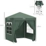 NEW SALE | 2 x 2m Pop-up Gazebo, Portable with Sidewalls | High-Quality Steel Frame | Water-Resistant | UV Protection | Blue Image 6
