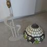 Tiffany style lamp with stained glass shade. Image 2