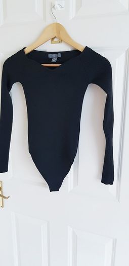Black Long Sleeve Bodysuit - Size 2XS