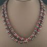 Antique Murano Style Aventurine & Chevron Glass Beads Necklace Image 9