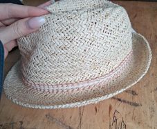 Brand New with Tags Age 1-2 Years Natural Pink Trim Trilby Hat