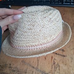 Brand New with Tags Age 1-2 Years Natural Pink Trim Trilby Hat