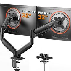 New Dual Monitor Arm, Full Adjustable Monitor Mount for Screens, Fast Install Computer Monitor Stand