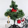 Pre Owned Mini Decorated Christmas Tree Set with String Lights & Ornaments Image 2