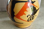 Vintage Earthenware Vase by Thomas Buxo Modern Abstract Ceramic vase1960-1970 | Brown Ochre Yellow | Mid-Century Decor