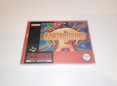 SALE! Earthbound SNES Repro Cartridge - Box Art - Box Protector All New Mint Reproduction - Very Limited Stock!