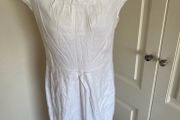 Coast lined white linen dress - size 14