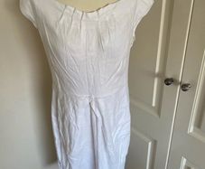 Coast lined white linen dress - size 14