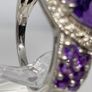 A beautiful silver ring with amethysts. Image 3