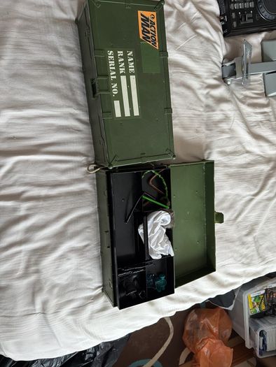 Action Man Footlocker Storage Box Bundle with Mixed Accessories Vintage Hasbro