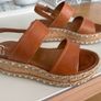 Italian leather sandals which 2" platform Image 3