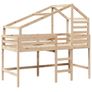 Loft Bed with Ladder and Roof without Mattress 90x190 cm Single Image 3