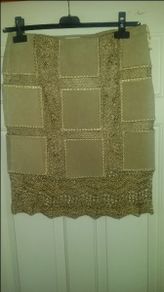 Fabiani Italian genuine leather/suede stunning mini skirt size UK10 EU38 Postage included