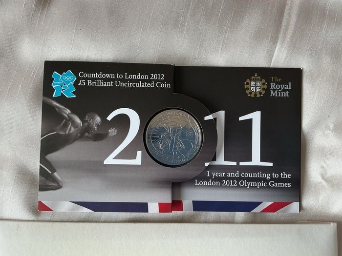 5 pound uncirculated English coin countdown to London 2012 new