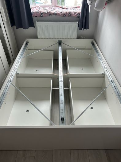 IKEA BRIMNES Double bed frame with storage white