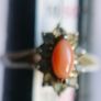 Vintage 18K Gold Plated Ring With Coral size L - 1,36g Image 10