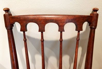 Pair of Edwardian Banister Back Chairs - Stunning!